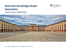 Real-Time Knowledge Graph Generation Team Project HWS 2020