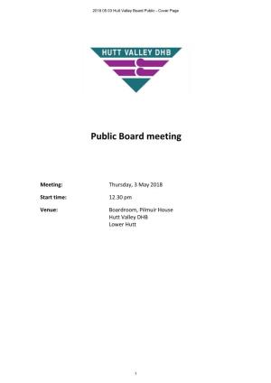 Public Board Meeting