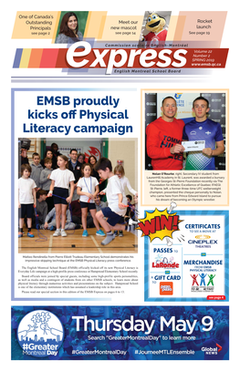 EMSB Proudly Kicks Off Physical Literacy Campaign
