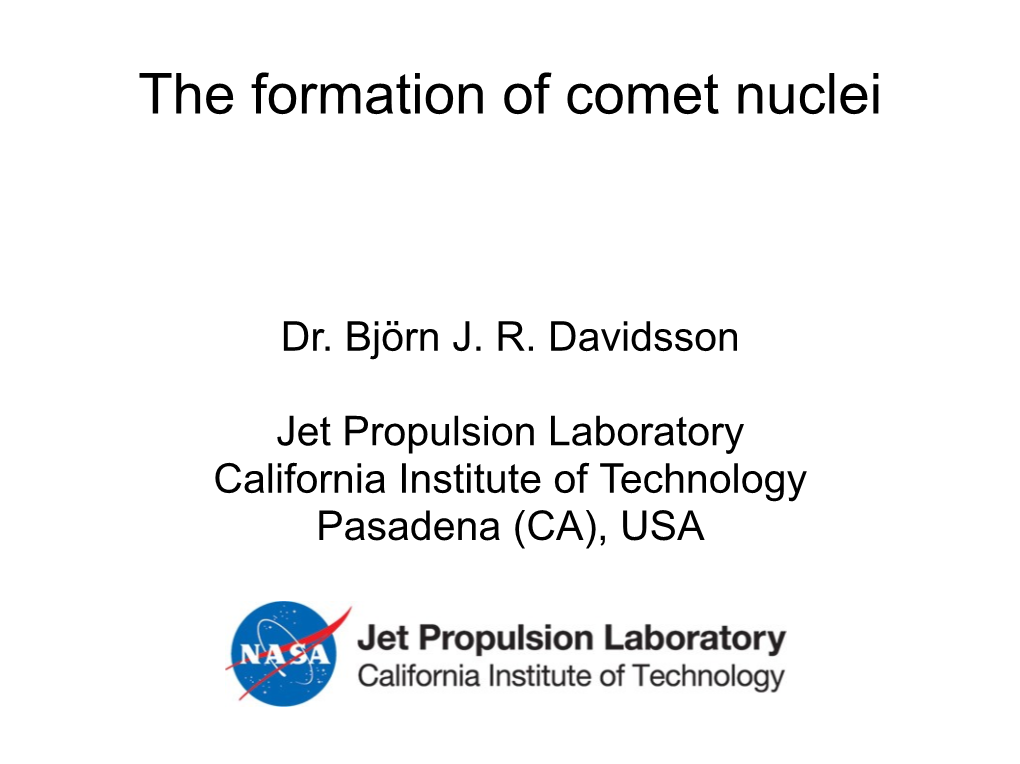 The Formation of Comet Nuclei