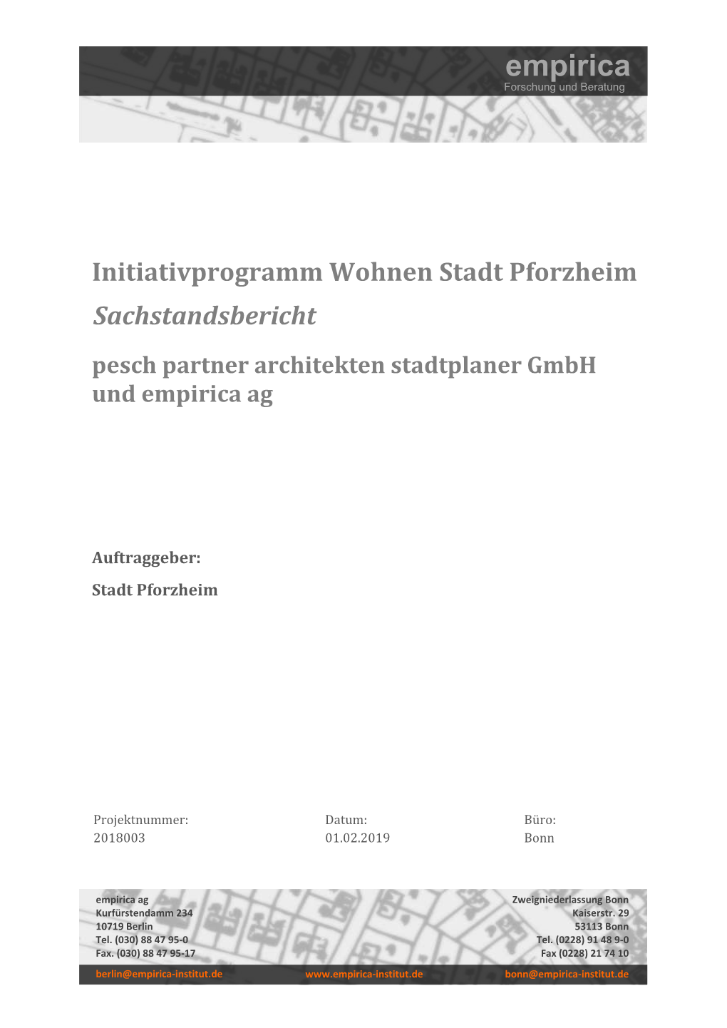 Initiativprogramm Wohnen Stadt Pforzheim Sachstandsbericht Pesch Partner Architekten Stadtplaner Gmbh Und Empirica Ag