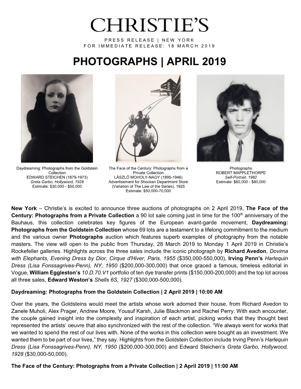 Photographs | April 2019