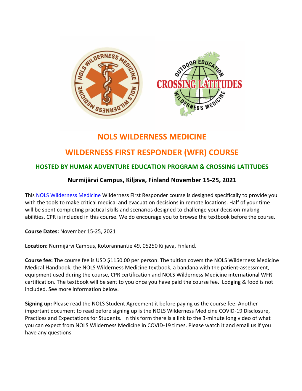 Wilderness First Responder (Wfr) Course