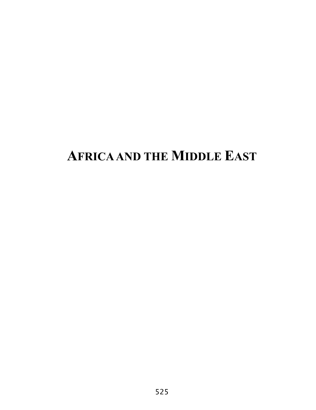 Africa and the Middle East