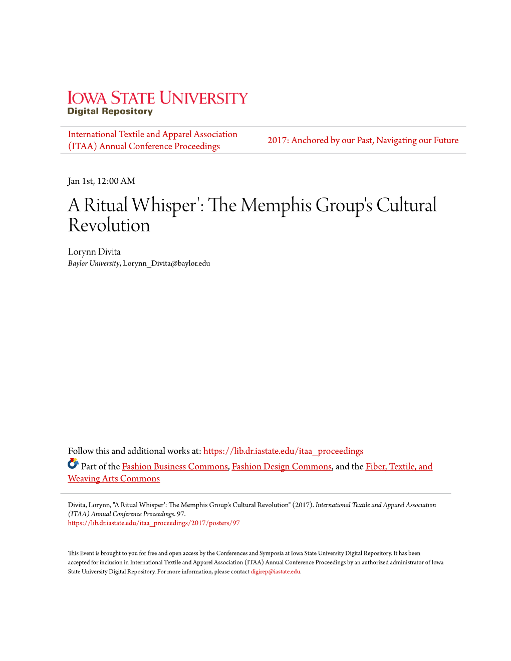 The Memphis Group's Cultural Revolution