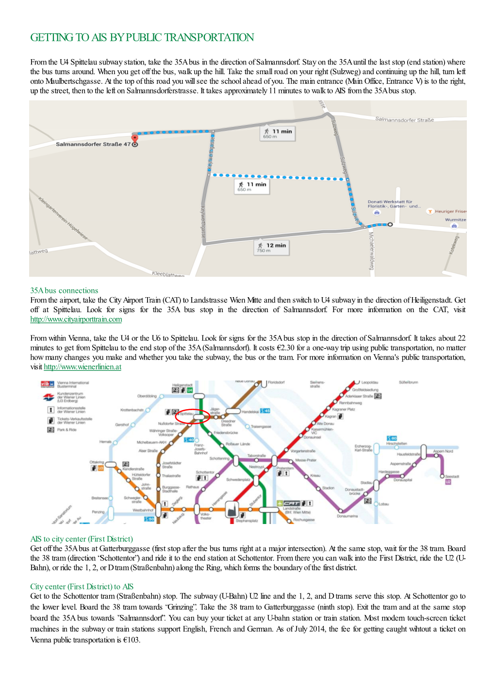 Getting to Ais by Public Transportation