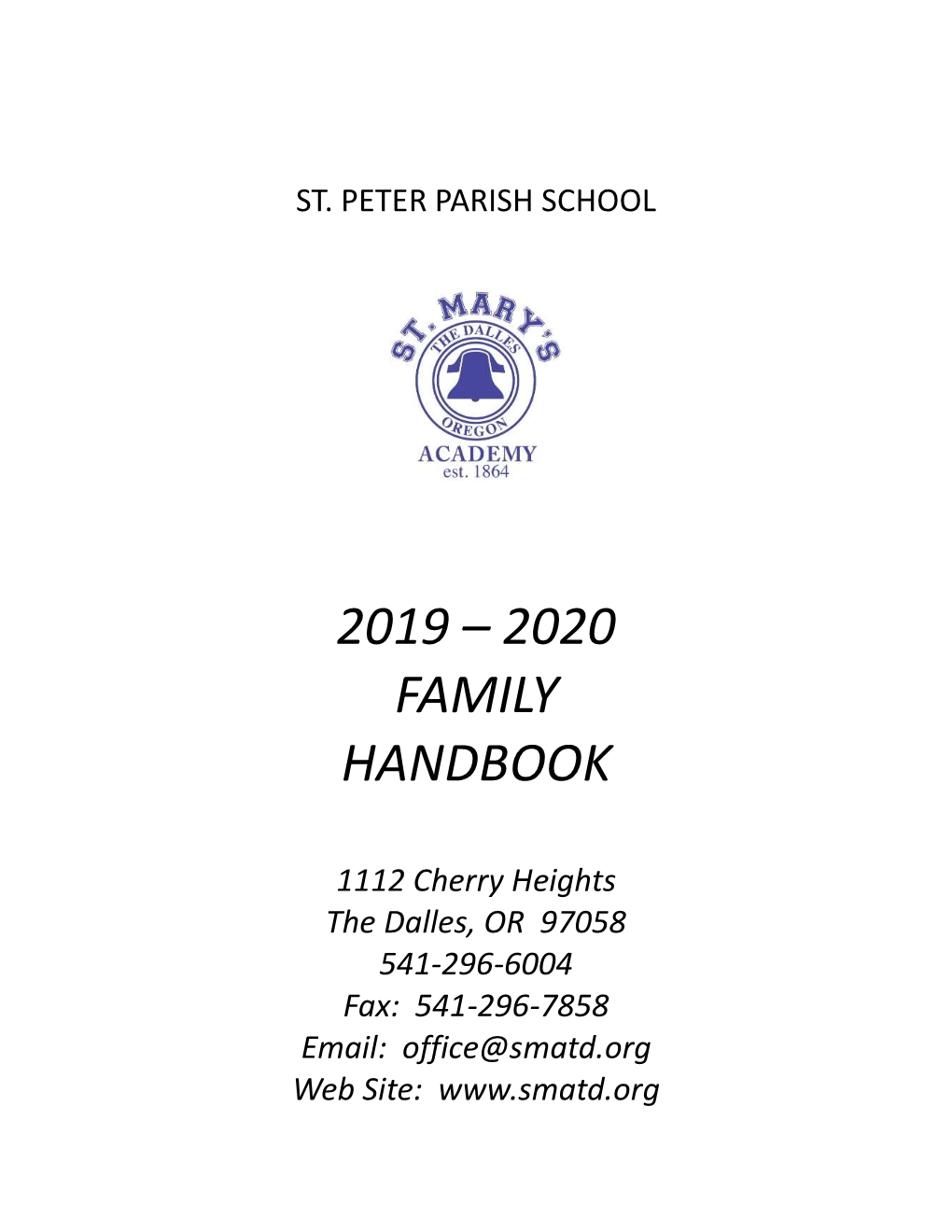 2019 – 2020 Family Handbook