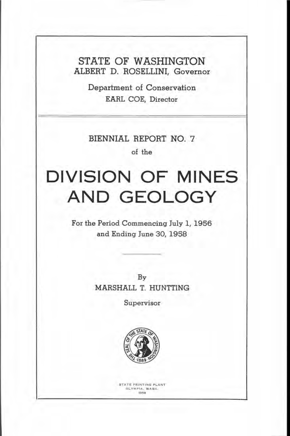 Division of Mines and Geology