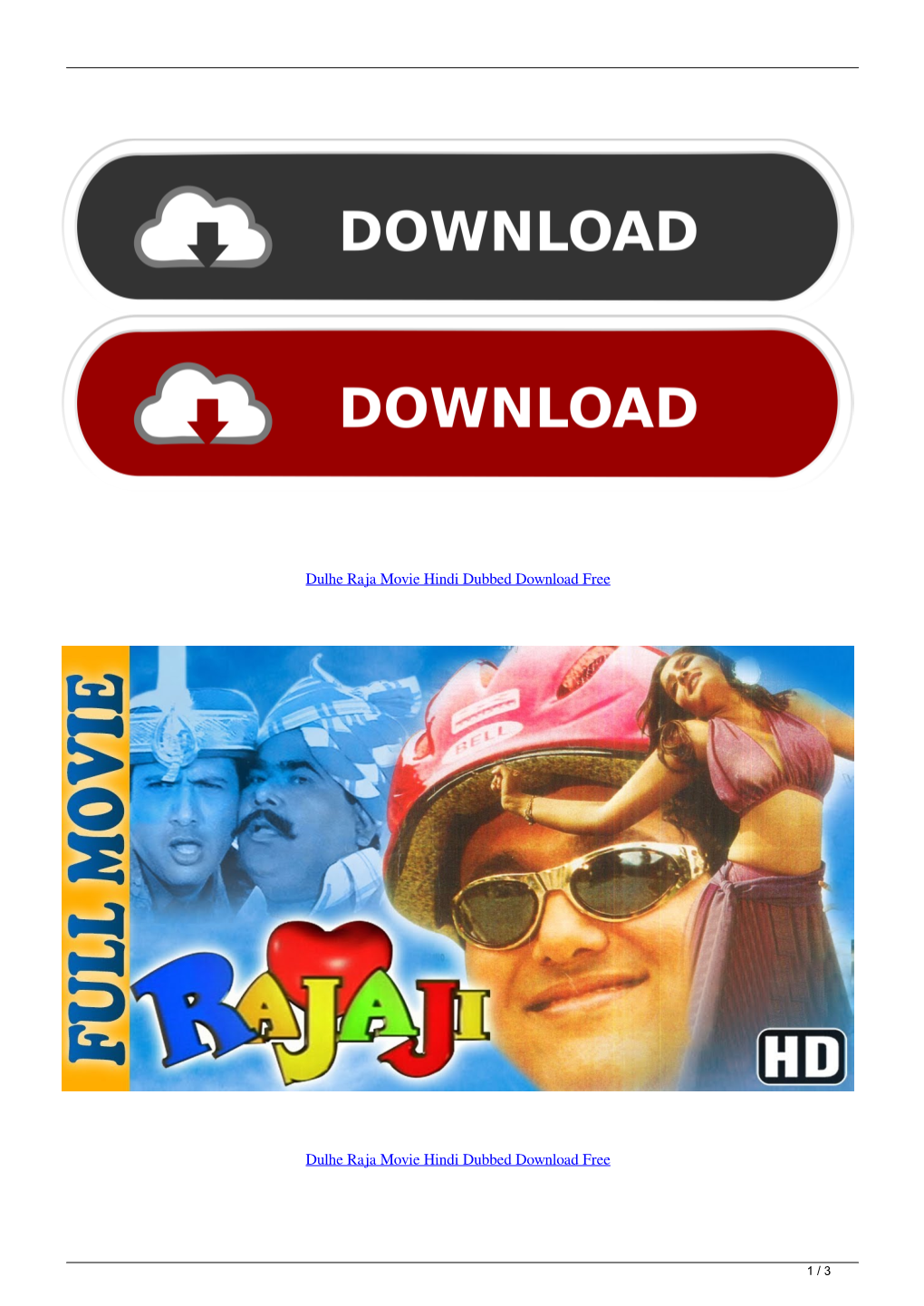 Dulhe Raja Movie Hindi Dubbed Download Free