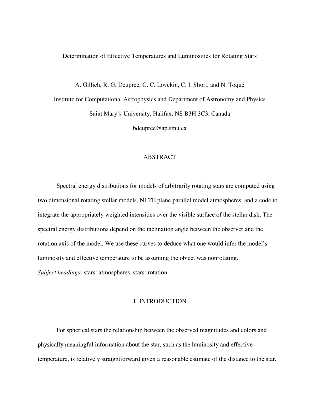 Determination of Effective Temperatures and Luminosities for Rotating Stars