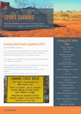 The Canning Stock Route Expedition August 2019