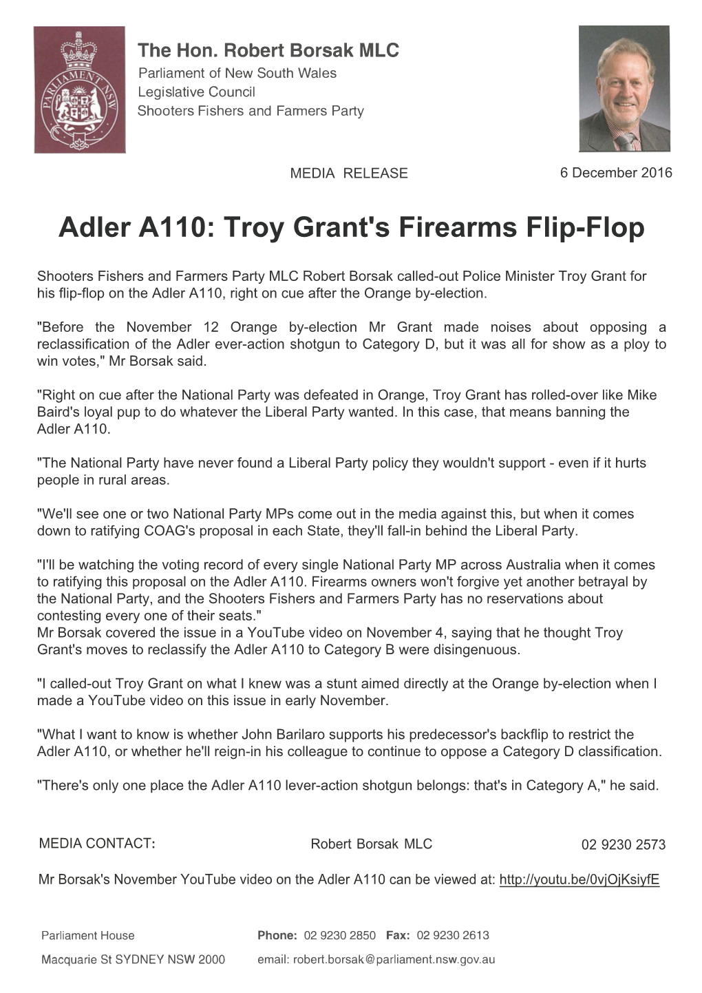 Adler A110: Troy Grant's Firearms Flip-Flop