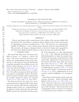 Arxiv:2007.04414V1 [Astro-Ph.CO] 8 Jul 2020 Bution of Matter on Large Scales Is Inferred from Tion)