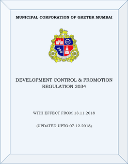 Development Control & Promotion Regulation 2034