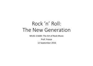Rock 'N' Roll: the New Generation