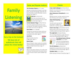 Family Listening Booklist