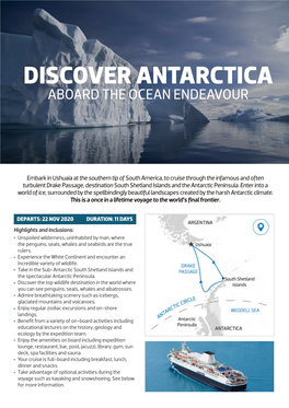 Discover Antarctica Aboard the Ocean Endeavour