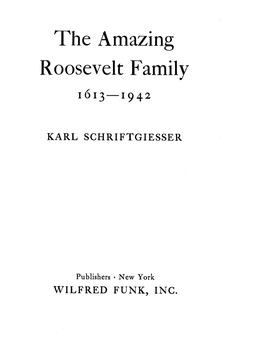 The Amazing Roosevelt Family