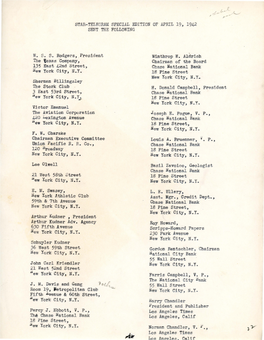 Stft ~-TELEGRAM SPECIAL EDITION of .APRIL 19, 1942 SENT