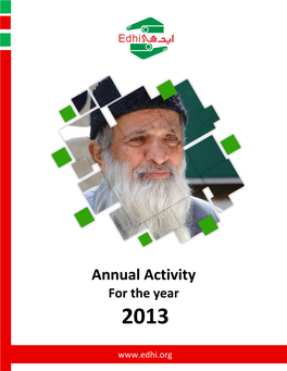 Annual Activity for the Year 2013
