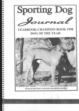 YEARBOCIK.Cidampion BOOK 1998 T}OG of the YEAR CHAMPIOI{SHIP YEARBOOK 1998