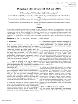 Designing of VLSI Circuits with MOS and CMOS