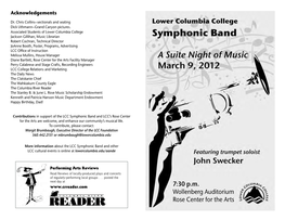 LCC Symphonic Band March 9, 2012 Concert Program