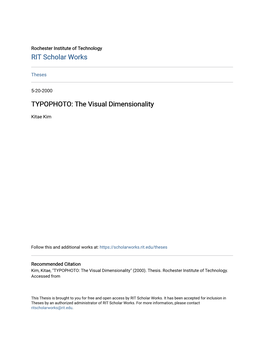 TYPOPHOTO: the Visual Dimensionality