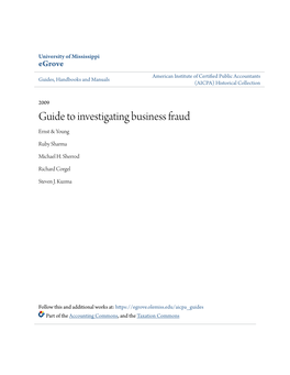 Guide to Investigating Business Fraud Ernst & Young
