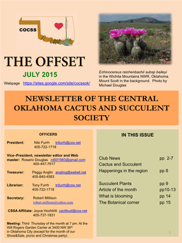 Newsletter of the Central Oklahoma Cactus and Succulent Society
