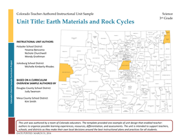 Unit Title: Earth Materials and Rock Cycles