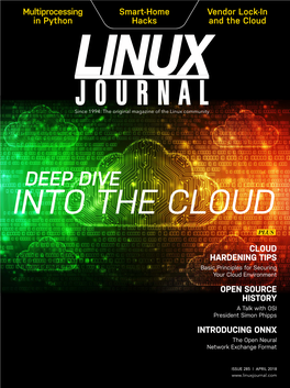 LINUX JOURNAL (ISSN 1075-3583) Is Published Monthly by Linux Journal, LLC