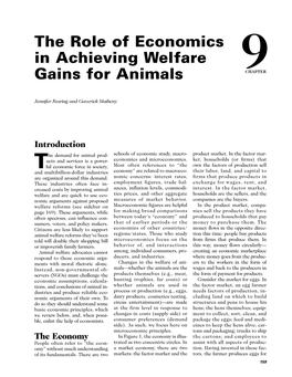 The Role of Economics in Achieving Welfare Gains for Animals 9CHAPTER