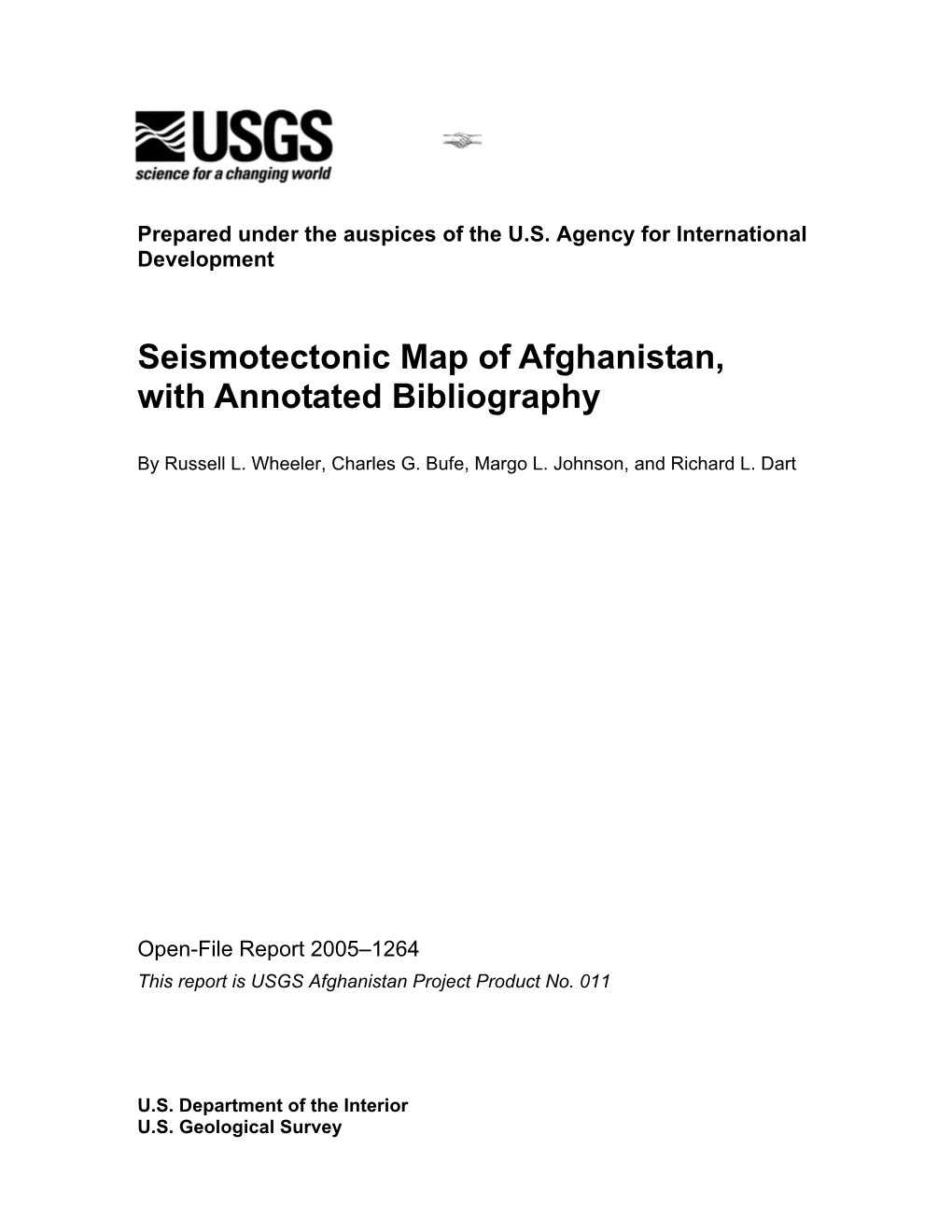 Seismotectonic Map of Afghanistan, with Annotated Bibliography