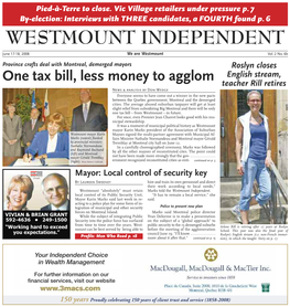 June 17-18, 2008 We Are Westmount Vol