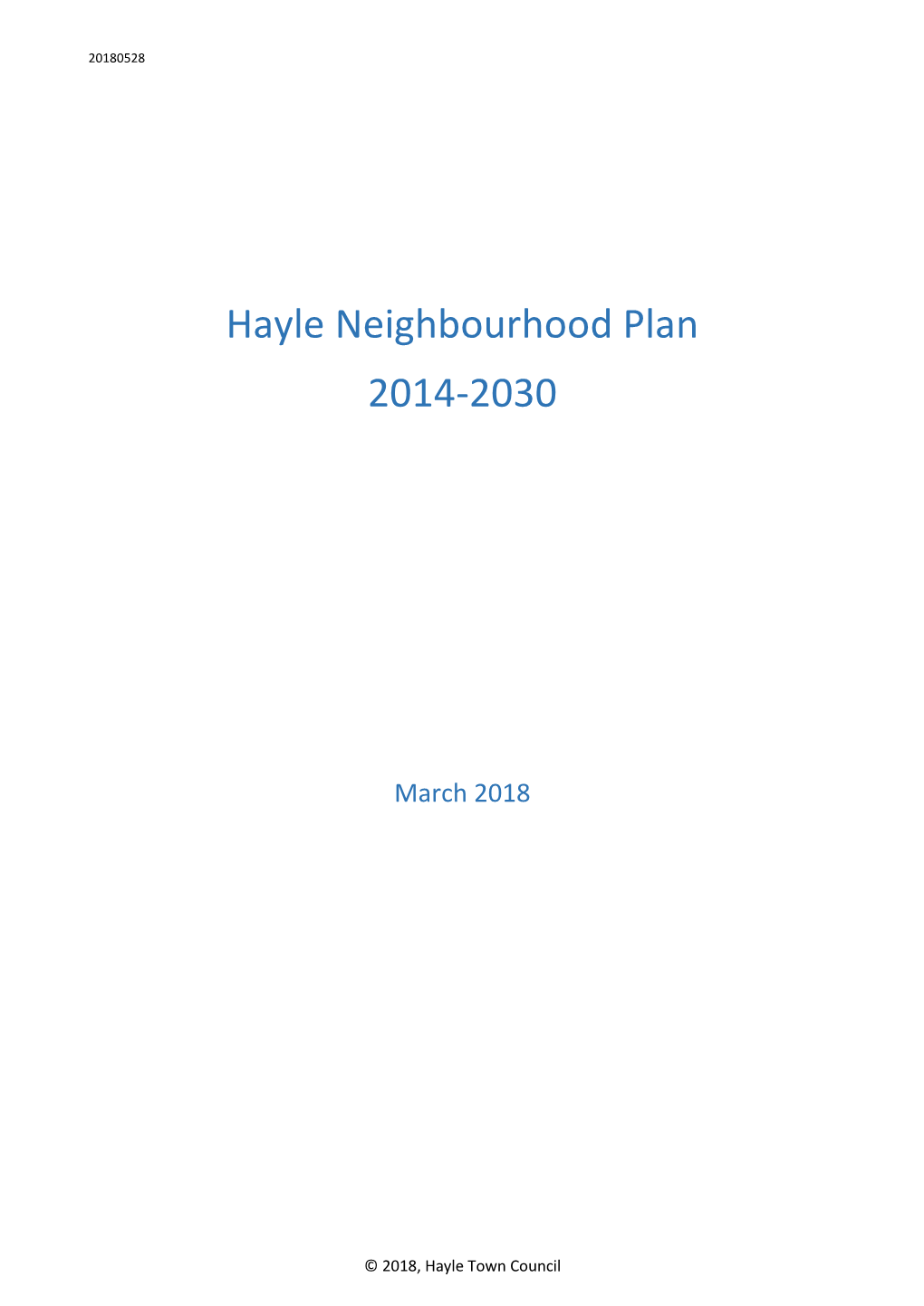 Hayle Neighbourhood Plan 2014-2030