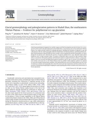 Glacial Geomorphology and Paleoglaciation Patterns in Shaluli Shan, the Southeastern Tibetan Plateau — Evidence for Polythermal Ice Cap Glaciation