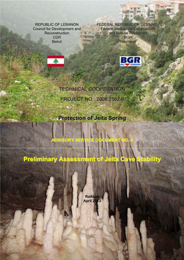 Preliminary Assessment of Jeita Cave Stability