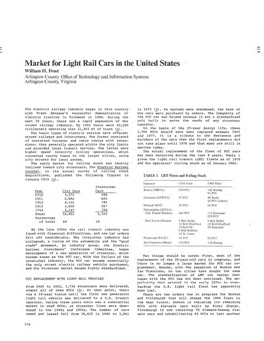 Market for Light Rail Cars in the United States William H