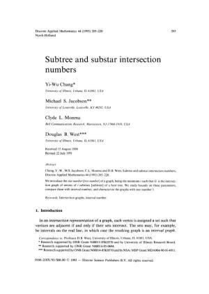 Subtree and Substar Intersection Numbers
