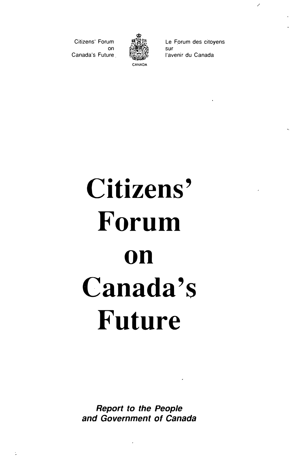 Citizens' Forum on Canada's Future