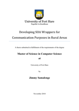 Developing SOA Wrappers for Communication Purposes in Rural Areas