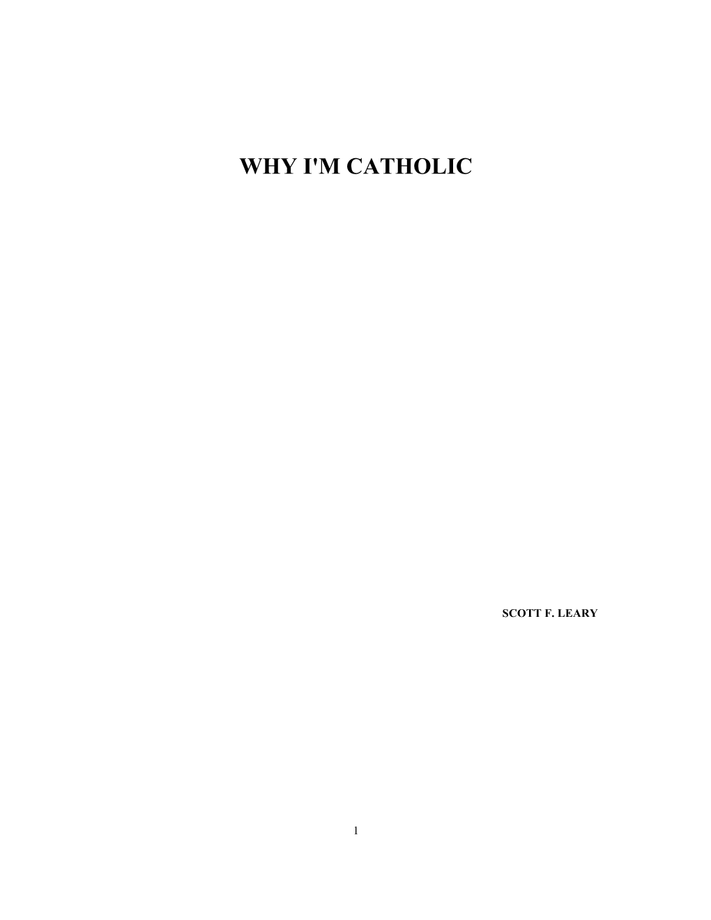 Download Why I'm Catholic (PDF)