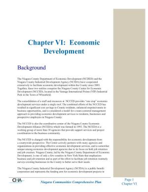 Chapter VI: Economic Development