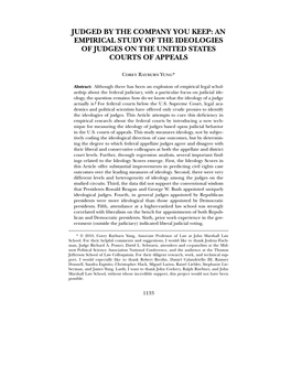 An Empirical Study of the Ideologies of Judges on the Unites States