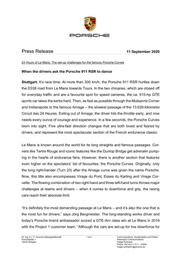 Press Release 11 September 2020