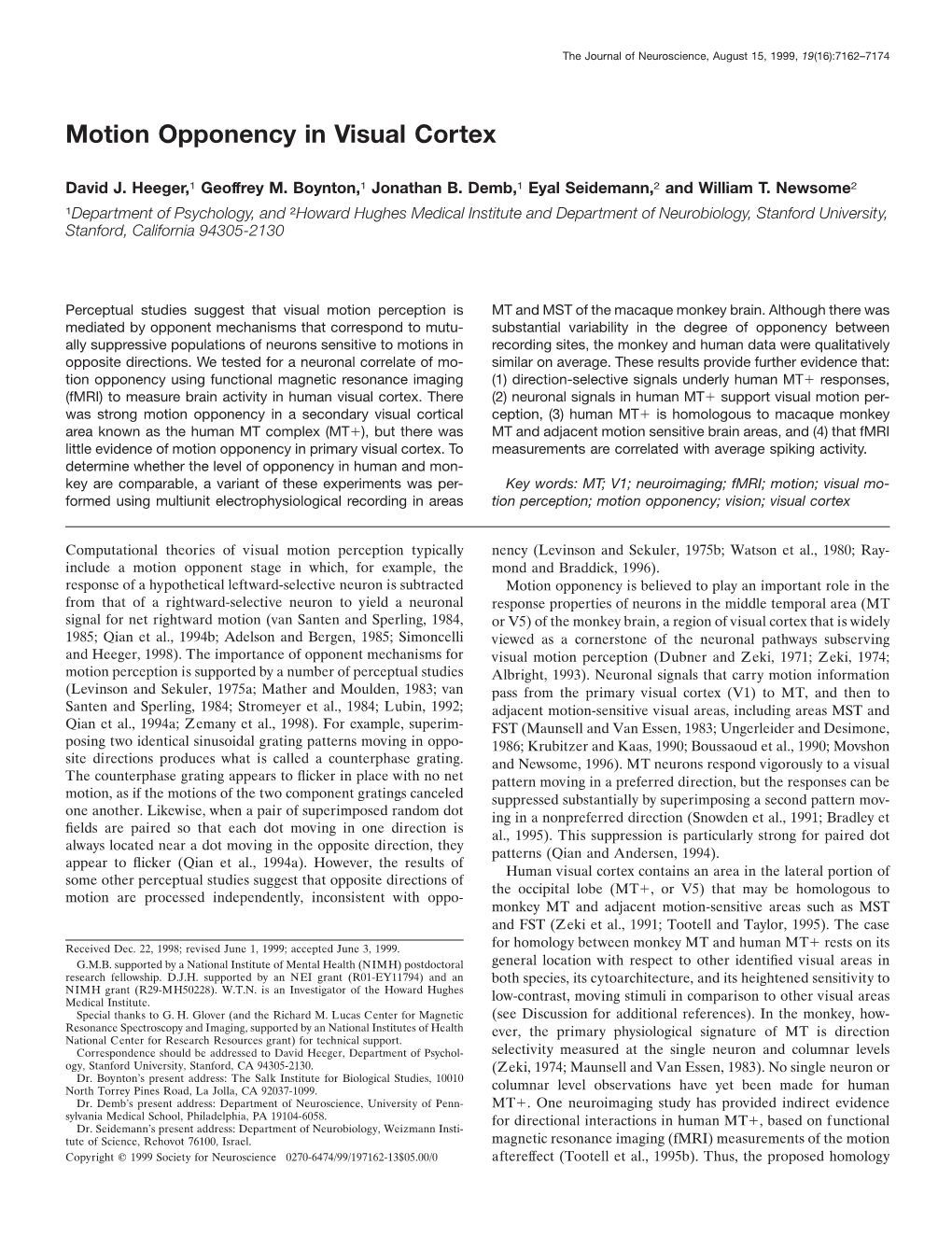 Motion Opponency in Visual Cortex