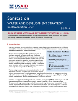 Sanitation Implementation Brief