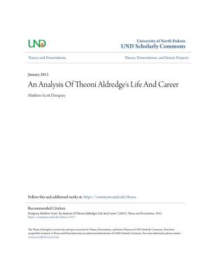 An Analysis of Theoni Aldredge's Life and Career Matthew Cotts Ed Mpsey