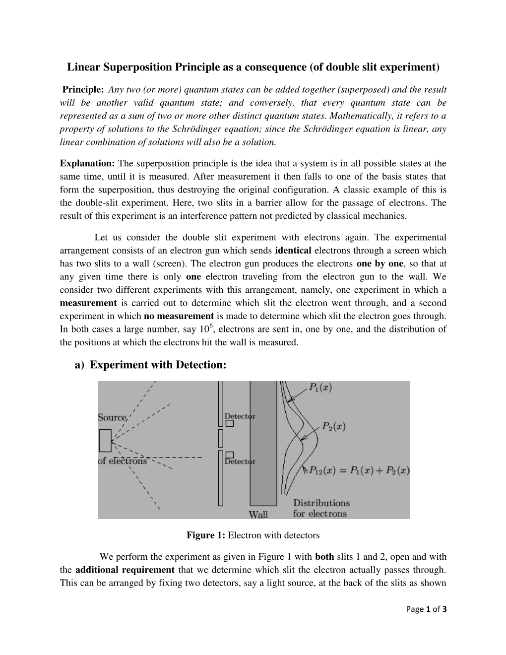 superposition double slit experiment